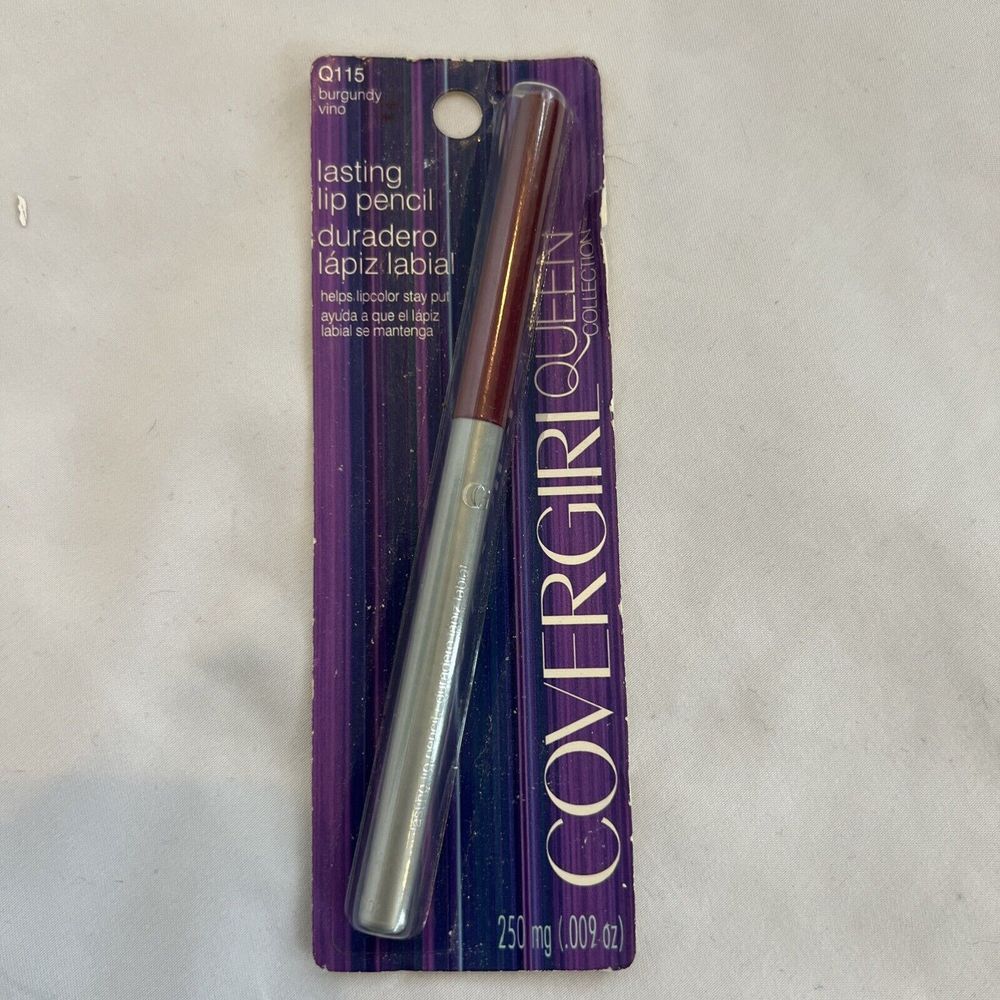 Covergirl Queen Collection Lasting Lip Pencil Liner Q115 Burgundy Vino .009oz
